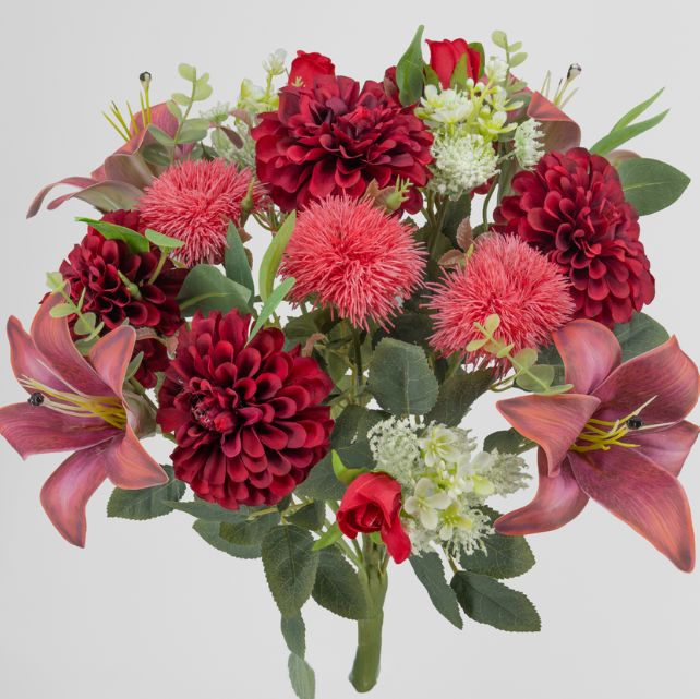 Ramo zinnia rojo